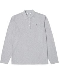Edmmond Studios - Long-Sleeve Logo-Embroidered Polo Shirt - Lyst