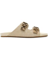 Burberry - Check Buckle Straps Sandals - Lyst