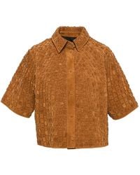 Yves Salomon - Suede Short-Sleeve Shirt - Lyst
