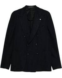Tagliatore - Double-Breasted Striped Jacket - Lyst