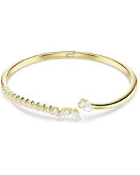 Swarovski - Mesmera Crystal-Embellished Open-Cuff Bracelet - Lyst