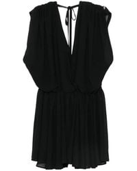 THE M.. - Emily Draped V-Neck Mini Dress - Lyst