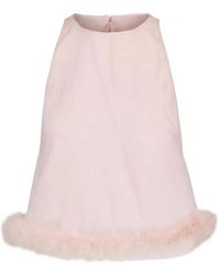 Dorothee Schumacher - Feather-Trim Sleeveless Top - Lyst