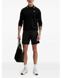 Fila - Biella Logo-Patch Long-Sleeve Polo Shirt - Lyst