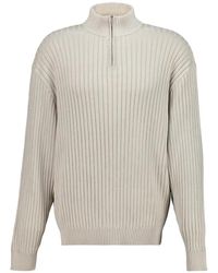 Balenciaga - Ribbed-Knit Logo-Print Sweater - Lyst