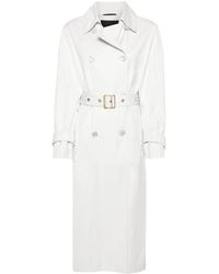 Moorer - Trenchcoat Met Dubbele Rij Knopen - Lyst