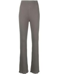 Nanushka - Ribbed-Knit Flared Trousers - Lyst