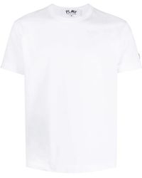 COMME DES GARÇONS PLAY - Logo-Patch Cotton T-Shirt - Lyst