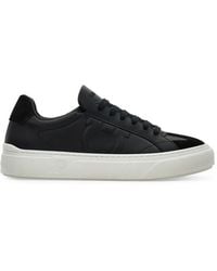 Ferragamo - Texturized Low-Cut Sneakers - Lyst
