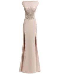 Gemy Maalouf - Bateau-Collar Embellished Maxi Dress - Lyst