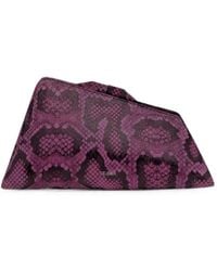 The Attico - 8.30 Pm Snakeskin-Effect Clutch Bag - Lyst