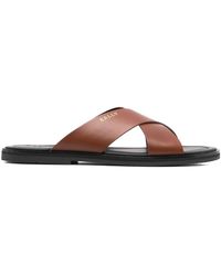 Bally - Crossover-straps Leather Sandals - Lyst
