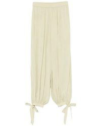 Chloé - Tie-Cuff Satin Trousers - Lyst