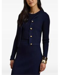 Ralph Lauren - Buttoned Ribbed Cardigan - Lyst