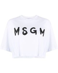 MSGM - Short T-shirt Logo - Lyst