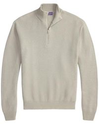 Ralph Lauren - Pull En Maille Gaufrée À Col Zippé - Lyst
