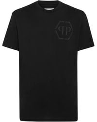 Philipp Plein - T-Shirt Mit Hexagon-Logo - Lyst
