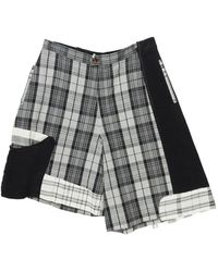 Commun's - Checked Bermuda Shorts - Lyst