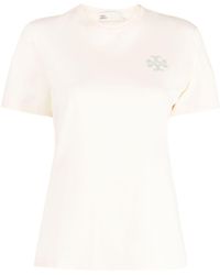 Tory Burch - Logo Print-embellished Cotton T-shirt - Lyst