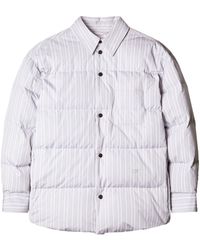 Off-White c/o Virgil Abloh - Striped Padded Shirt Jacket - Lyst