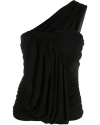 Rick Owens - Asymmetrische Bluse Mit Drapierung - Lyst
