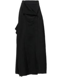 Yohji Yamamoto - Ruffled Asymmetric-Waist Skirt - Lyst