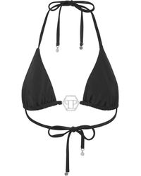 Philipp Plein - Crystal Hexagon Triangel Bikinitop - Lyst