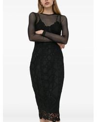 Bardot - Robe En Crochet À Coupe Mi-Longue - Lyst