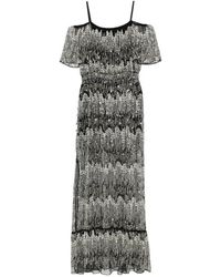 Rabanne - Sequin-Embellished Cold-Shoulder Maxi Dress - Lyst