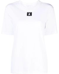 Patrizia Pepe - Logo-patch Cotton T-shirt - Lyst