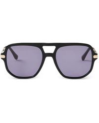 Sandro - Logo-Engraved Geometric-Frame Sunglasses - Lyst