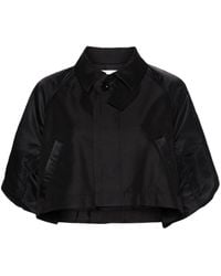 Sacai - Puff-sleeves Cropped Jacket - Lyst