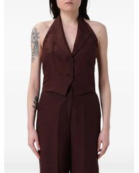 Hanita - Halterneck Notched-Lapel Waistcoat - Lyst