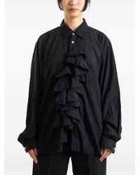 Comme des Garçons - Oversized Ruffled Jabot Cotton Shirt - Lyst