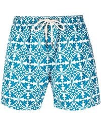 Peninsula - Geometric-Print Swim Shorts - Lyst