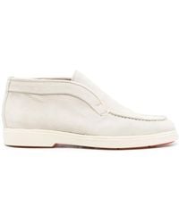 Santoni - Slip-On Suede Ankle Boots - Lyst