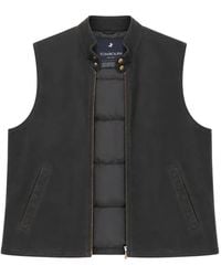 Tombolini - Suede High-Neck Gilet - Lyst