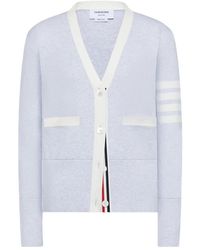 Thom Browne - Striped Front-Pocket Cardigan - Lyst