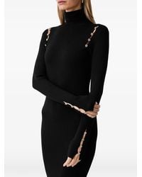 Fracomina - Button-Detail Ribbed-Knit Midi Dress - Lyst