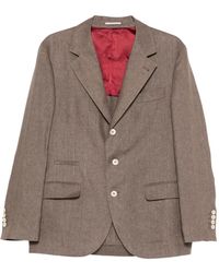 Brunello Cucinelli - Linen Deconstructed Blazer - Lyst