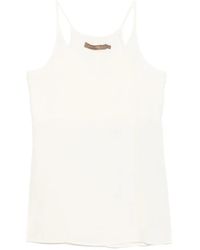 SIMONA CORSELLINI - Spaghetti-Strap V-Neck Top - Lyst