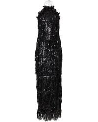 Carolina Herrera - Sequin-Embellished Halterneck Dress - Lyst