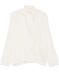 IVORY PARIS - Tie-Detail Sweater - Lyst