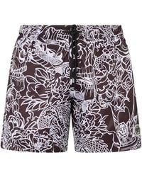 Philipp Plein - Nylon Shorts Skull Dragon - Lyst