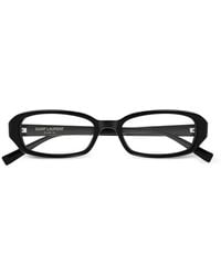 Saint Laurent - Brille Mit Eckigem Gestell - Lyst