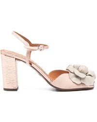Chie Mihara - Biuty Flower Block-Heel Sandals - Lyst