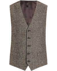 Dolce & Gabbana - Glen Plaid Vest - Lyst