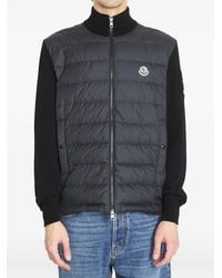 Moncler - Padded Cotton Cardigan - Lyst