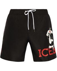 Iceberg - Sylvester-print Swim Shorts - Lyst
