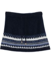 Maje - Fair Isle-Patterned Knitted Short Skirt - Lyst